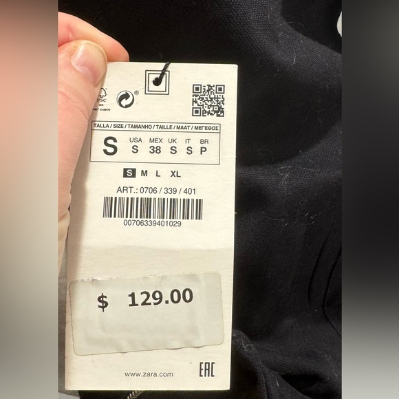 Zara Barn Jacket Collared Lined Zip NWT - Picture 2 of 5